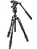 Manfrotto Stativkit Befree Advanced Live Twist Alu Svart med videohode