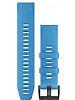 Garmin QuickFit 22-klokkeremmer, cyan blå silikon