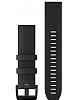 Garmin QuickFit 22-klokkeremmer, sort med anordning i sort rustfritt stål