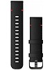 Garmin Hurtigutlsningsrem (22mm), sort skinn med skifergr anordning