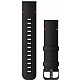 Garmin Hurtigutlsningsrem (22mm), sort skinn med skifergr anordning