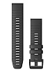 Garmin QuickFit 22-klokkeremmer, skifergrå silikon med sort anordning