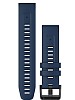 Garmin QuickFit 22-klokkeremmer, Kapteinsblå med anordning i sort rustfritt stål