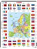 Puslespill - Europakart m/flagg
