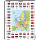 Puslespill - Europakart m/flagg