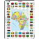 Puslespill - Afrikakart m/flagg