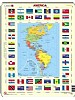 Puslespill - Amerikakart m/flagg