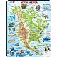Puslespill - Nord-Amerika, kart med dyr