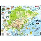 Puslespill - Asia, kart med dyr