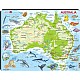 Puslespill - Australia, kart med dyr