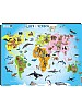 Puslespill -Verden, kart med dyr